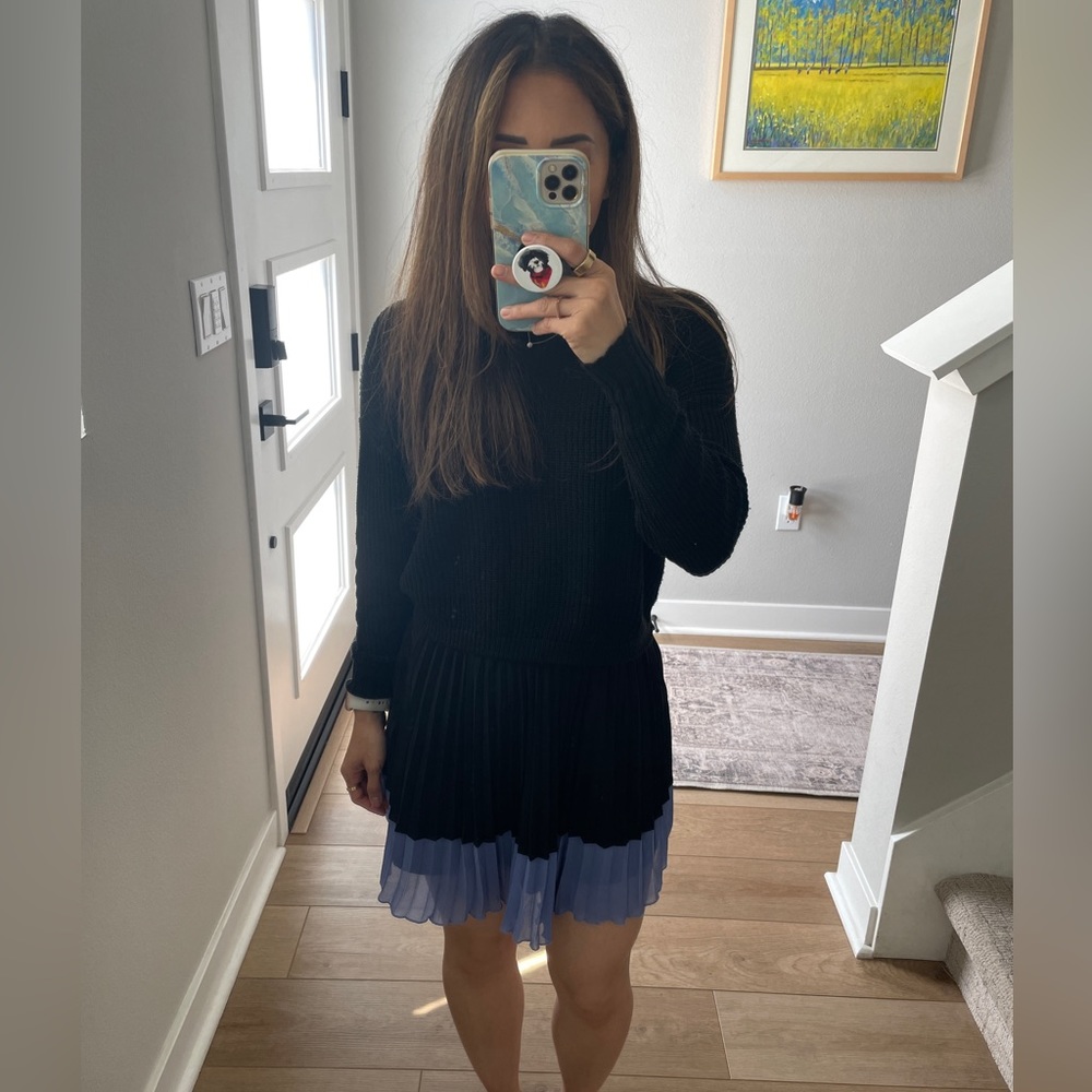 H&M Pleated Color Block Skirt, Size 2